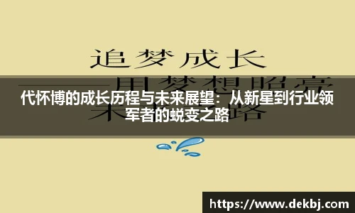代怀博的成长历程与未来展望：从新星到行业领军者的蜕变之路